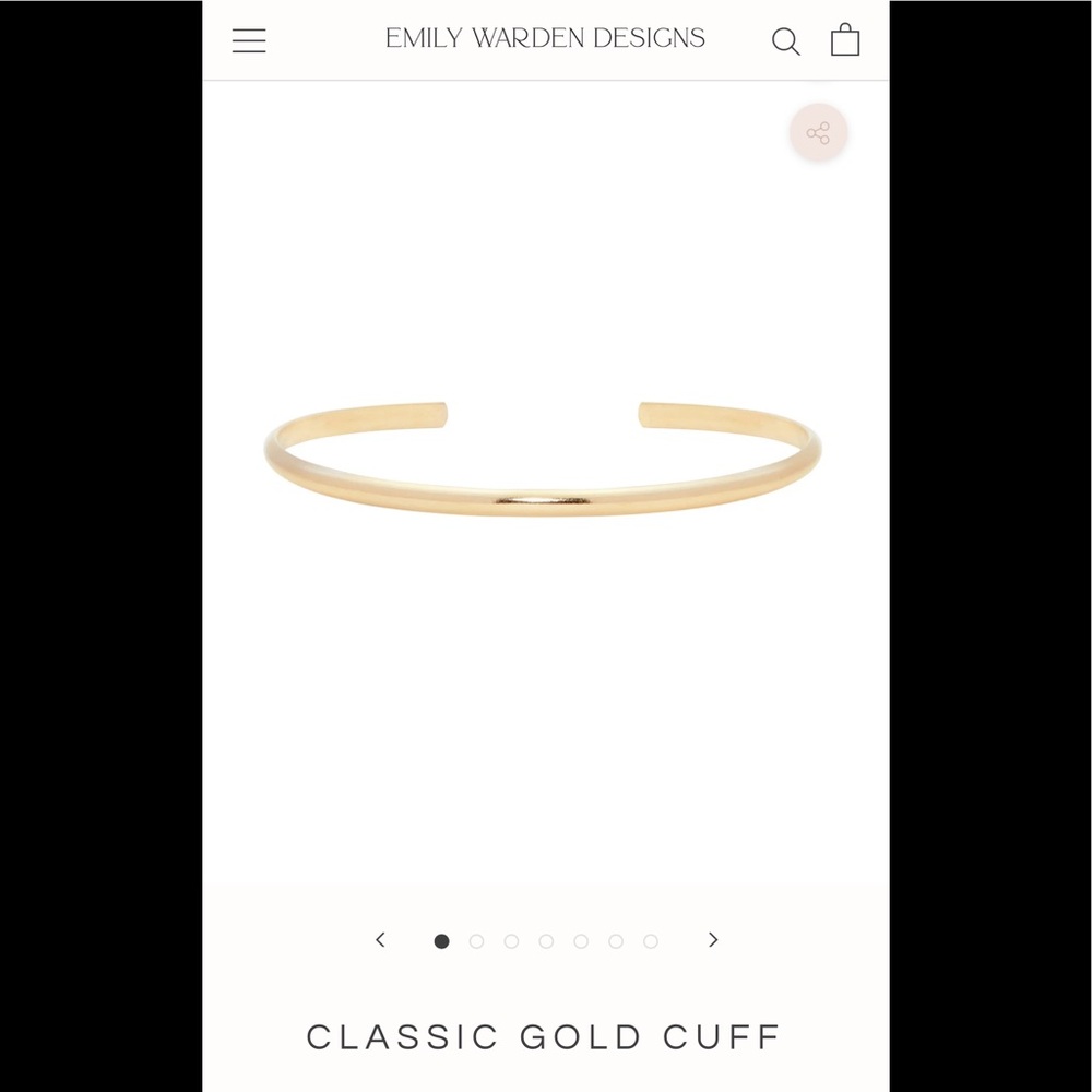 Emily Warden Designs Classic gold cuff bracelet